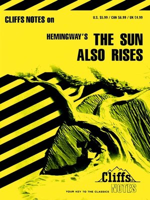 cover image of CliffsNotes on Hemingway's The Sun Also Rises
